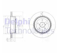 2x Brake disc Vented BG4287 DELPHI for SUBARU IMPREZA Hatchback IMPREZA Saloon