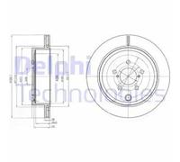 2x Brake disc Vented BG4288 DELPHI for TOYOTA SUBARU