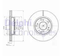 DELPHI BG4294 Brake disc