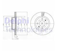 x2 Front Brake Disc Delphi BG4295 Fits Hyundai Kia i10 Picanto Braking System