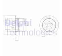 Delphi BG4329 2x Brake Discs Rear 308mm Outer Diameter Fits Suzuki Grand Vitara