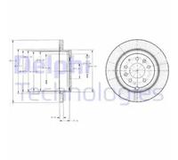 DELPHI BG4336 Brake disc