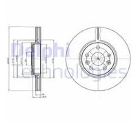 2x Brake disc Vented BG4338 DELPHI for RENAULT SCÉNIC II GRAND SCÉNIC II