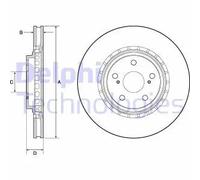 Delphi BG4691C 2x Brake Discs Front Fits Lexus NX RX Toyota Alphard/Velfire RAV4