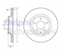 2x Brake disc Vented BG4693C DELPHI for MAZDA RX-8