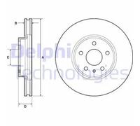 DELPHI BG4702C Brake disc