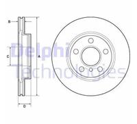DELPHI BG4704C Brake disc