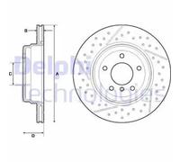 DELPHI BG4714C Brake disc