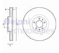 DELPHI BG4716C Brake disc