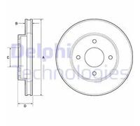 DELPHI BG4742C Brake disc