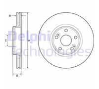 DELPHI BG4746C Brake disc