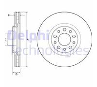 x2 Brake Disc BG4763C Fits Alfa Romeo Fiat Jeep Tonale 500X Compass Renegade