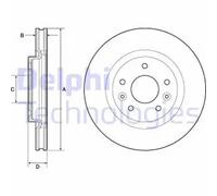 x2 Brake Disc BG4770C Fits Nissan Renault Leaf Qashqai X-Trail Kadjar Koleos