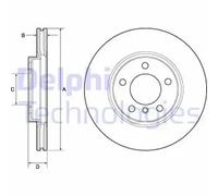 2x Brake disc Vented BG4771C DELPHI for MINI MINI COUNTRYMAN MINI PACEMAN