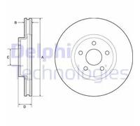 x2 Rear Brake Disc Delphi BG4803C Fits Ford Galaxy S-Max Braking System Vented