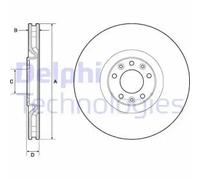 2X Brake Disc DELPHI Fits BMW PEUGEOT Rcz 4249.F9