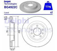 DELPHI BG4922C Brake disc