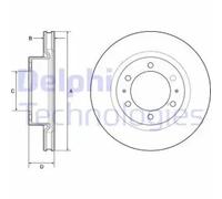 2x Brake disc Vented BG4925C DELPHI for TOYOTA HILUX VIGO VII Pickup