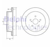 Delphi BG4929C 2x Brake Discs Rear 309mm Outer Diameter Vented Fits Lexus RX