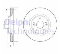DELPHI BG4931C Brake disc