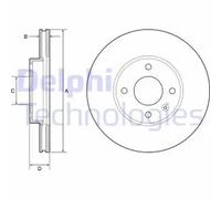 DELPHI BG4951C Brake disc