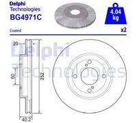 2x Brake disc Vented BG4971C DELPHI for SUZUKI SWIFT III BALENO SWIFT V