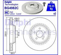 DELPHI BG4982C Brake disc