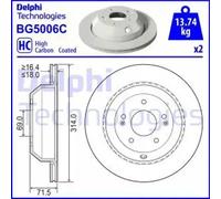 Delphi Brake Discs - Bg5006C