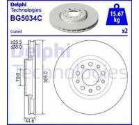 DELPHI BG5034C Brake disc