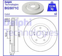DELPHI BG5071C Brake disc