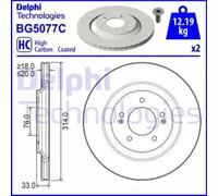 DELPHI BG5077C Brake disc