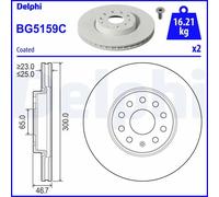DELPHI BG5159C Brake disc