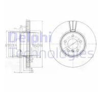 2x Brake disc Vented BG9008C DELPHI for LAND ROVER RANGE ROVER Mk III