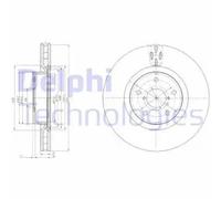 2x Brake disc Vented BG9055 DELPHI for SUBARU IMPREZA Saloon IMPREZA Hatchback