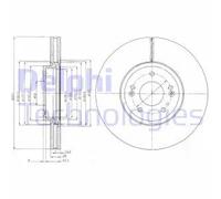 2x Brake disc Vented BG9056C DELPHI for KIA HYUNDAI