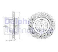 2x Brake disc Vented BG9057 DELPHI for MERCEDES-BENZ S-CLASS E-CLASS SL