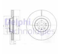 2x Brake disc Vented BG9060C DELPHI for MERCEDES-BENZ GL-CLASS R-CLASS M-CLASS