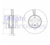 Genuine Delphi Front Vented Brake Discs Set Pair - BG9061