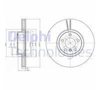 Front Brake Disc Delphi BG9063C Fits BMW X5 X6 Braking System Vented Coated
