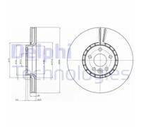 2x Brake disc Vented BG9085 DELPHI for VOLVO XC60 I SUV XC60 I VAN