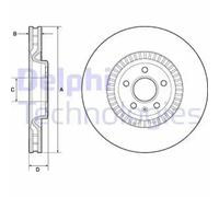 DELPHI BG9171C Brake disc