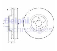 Delphi BG9174C Brake Disc Front Fits Mercedes-Benz Marco Polo V-Class Vito