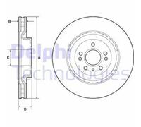 1X Brake disc DELPHI BG9175C for MERCEDES-BENZ GLS (X166) 3 2015-2019