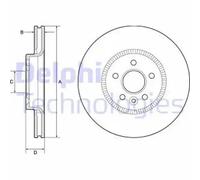 DELPHI BG9184C Brake disc