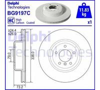 2x Brake disc Vented BG9197C DELPHI for BMW 1 Coupe 1 Convertible