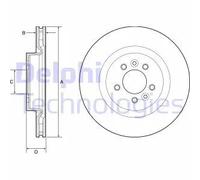 2x Brake disc Vented BG9204C DELPHI for LAND ROVER RANGE ROVER IV DISCOVERY V