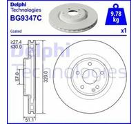 DELPHI BG9347C Brake disc