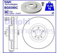 2x Brake disc Vented BG9390C DELPHI for LAND ROVER RANGE ROVER IV DISCOVERY V
