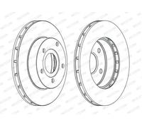 2x Brake disc Vented DDF1169C FERODO for JEEP CHEROKEE GRAND CHEROKEE Mk II