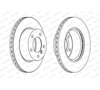 2x Brake disc Vented DDF1228C FERODO for BMW 1